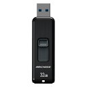 アーキス AS-032GU3-PSB USB3.2(Gen1) フラッシュメモリ 32GB スライド式 ブラック【在庫目安:お取り寄せ】| パソコン周辺機器 USBメモリー USBフラッシュメモリー USBメモリ USBフラッシュメモリ USB メモリ