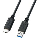 USB3.1 Gen2 Type C-Aケーブル（1m・ブラック） 詳細スペック 長さ1m 色ブラック 端子USB3.1Aコネクタオス-USBType-Cコネクタオス 規格UL2725