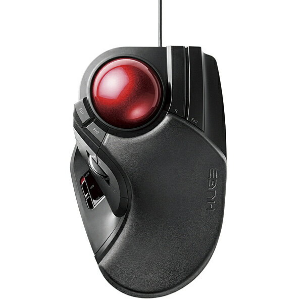 【送料無料】ELECOM M-HT1URBK トラックボールマウス/ 大玉/ 8ボタン/ チルト機能/ 有線/ ブラック【在庫目安:お取り寄せ】
