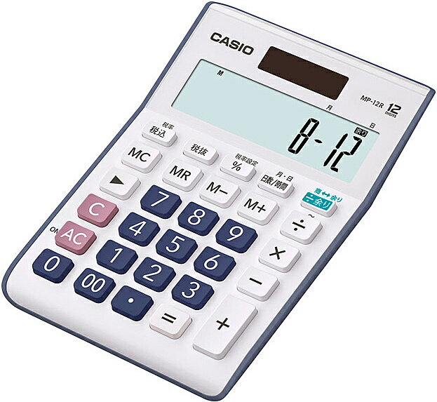 CASIO MP-12R-N 余り計算電卓 ミニジャスト【在庫目安:お取り寄せ】| 事務機 電卓 計算機 電子卓上計算機 小型 演算 計算 税計算 消費税 税
