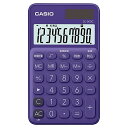 カラフル電卓 手帳タイプ パープル 10桁、税計算、時間計算、手帳タイプ