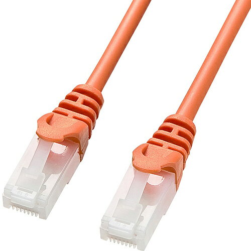 サンワサプライ LA-Y5TS-05D ツメ折れ防止CAT5eLANケーブル(5m・オレンジ)【在庫目安:お取り寄せ】 サンワサプライ LA-Y5TS-05D ツメ折れ防止CAT5eLANケーブル(5m・オレンジ)【在庫目安:お取り寄せ】