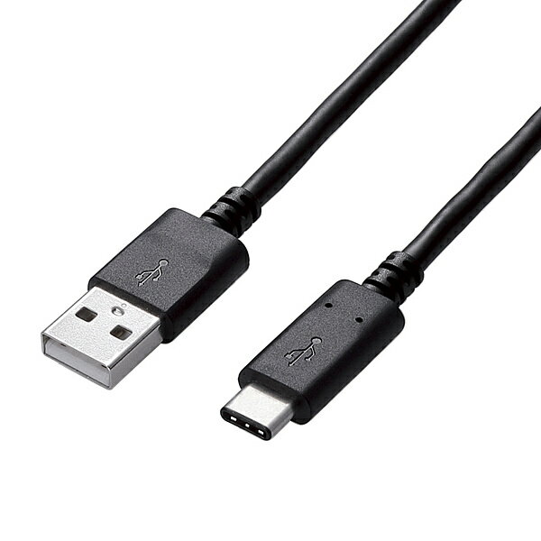 ELECOM U2C-AC40NBK USB2.0ケーブル/ A-Cタイプ/ 認証品/ 4.0m/ ブラック【在庫目安:お取り寄せ】| パソコン周辺機器 USBケーブル USB-Cケーブル USB A-C USB(A-C)