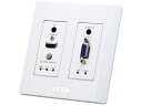 【送料無料】ATEN VE2812AUST HDMI ＆ VGA HDBaseTトランスミッター（USウォールプレート、POHタイプ、ホワイト）【在庫目安:お取り寄せ】