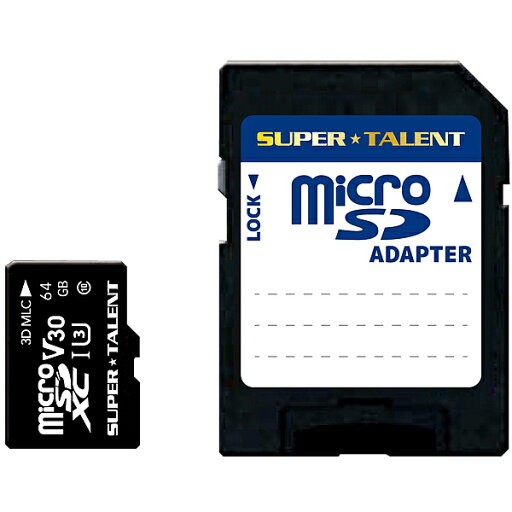 【送料無料】スーパータレント ST64MSU3PD UHS-I 高耐久 3D MLC NAND採用 microSDXCメモリーカード 64GB Class10 変換アダプタ付【在庫目安:お取り寄せ】 【送料無料】スーパータレント ST64MSU3PD UHS-I 高耐久 3D MLC NAND採用 microSDXCメモリーカード 64GB Class10 変換アダプタ付【在庫目安:お取り寄せ】