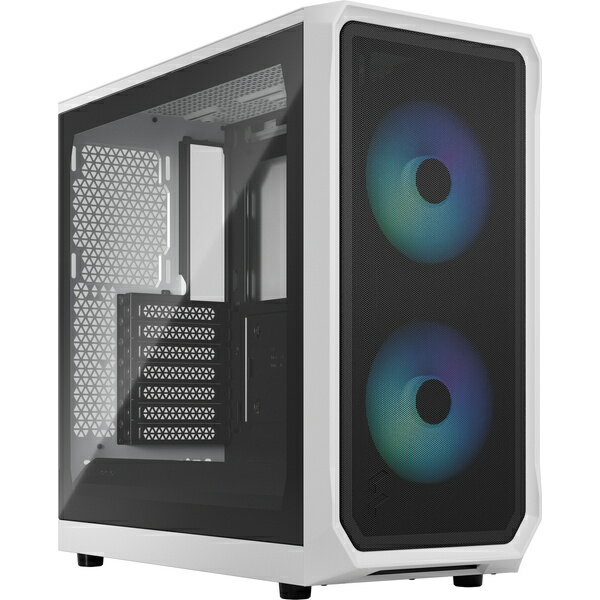 【送料無料】Fractal Design FD-C-FOC2A-04 ミドルタワー型PCケース Focus 2 RGB White TG Clear Tint【在庫目安:お取り寄せ】