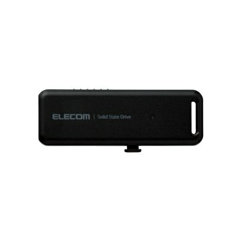【送料無料】ELECOM ESD-EMB0250GBK 外付けSSD/ ポータブル/ USB3.2(Gen2)対応/ スライド式/ 250GB/ ブラック【在庫目安:お取り寄せ】