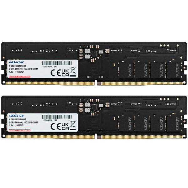 【送料無料】A-DATA Technology AD5U560016G-DT Premier DDR5-5600MHz U-DIMM 16GB×2 DUAL TRAY【在庫目安:お取り寄せ】
