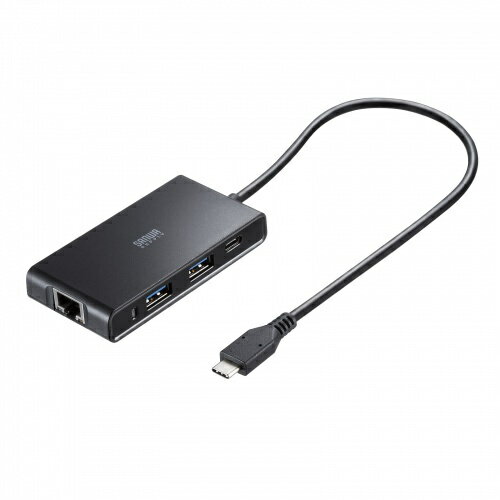 【送料無料】サンワサプライ USB-3TCLS8BK USB Type-Cハブ付き 2.5ギガビットLANアダプタ（USB Type-C接続）【在庫目安:お取り寄せ】