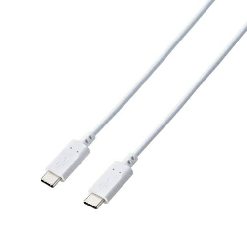 樂天商城 - ELECOM MPA-CCTW10WH USB Type-C to USB Type-Cケーブル/ USB Power Delivery対応/ 60W対応/ スタンダード/ 2本入/ 1.0m/ ホワイト【在庫目安:お取り寄せ】
