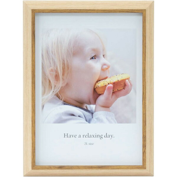 浅沼商会 507021 FUJICOLOR フォトフレーム 写真立て ナチュラルカラーフレーム 2401K キャビネサイズ ..