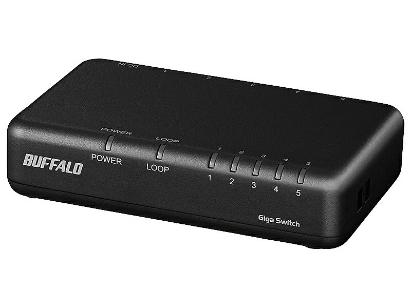 【在庫目安:あり】【送料無料】バッファロー LSW6-GT-5EP/BK Giga 5ポート スイッチングハブ 電源外付け プラスチック筐体 マグネット付 ブラック