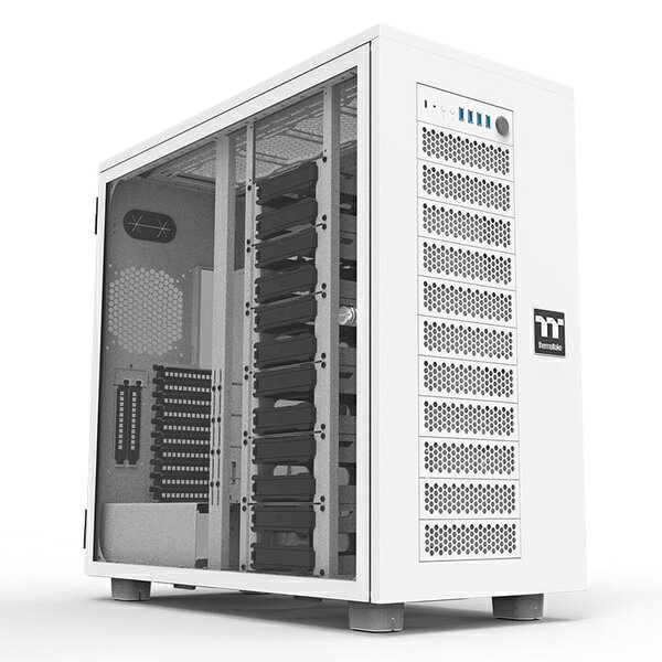 Thermaltake CA-11B-00F6WN-00 ワークステーション向けPCケース AX700 TG Snow【在庫目安:予約受付中】