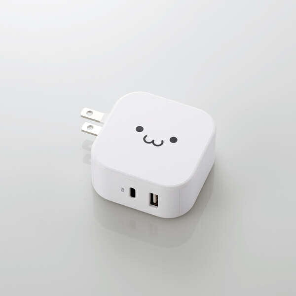 【送料無料】ELECOM MPA-ACCP20WF AC充電器/ スマホ・タブレット用/ USB Power Delivery準拠/ 20W+12W/ USB-C1ポート/ USB-A1ポート/ ホワイトフェイス【在庫目安:お取り寄せ】| 電源 ACアダプタ