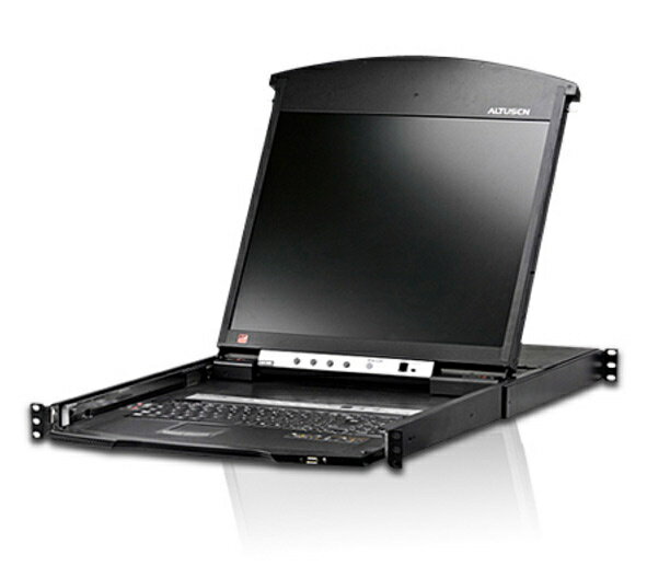 【送料無料】ATEN KL1516AiMJJS 17インチLCD デュアルスライド 16ポート Over IP Cat5 KVMドロワー ショートレール【在庫目安:お取り寄せ】| オフィス オフィス家具