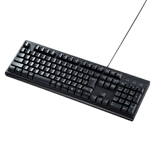 【送料無料】サンワサプライ SKB-BS6BK 日本語109キーボード 抗菌防水防塵タイプ(ブラック)【在庫目安:お取り寄せ】