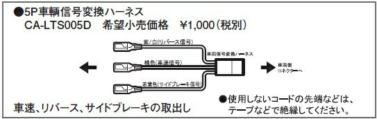 楽天デジタル百貨店PodPark楽天市場店Panasonic CA-LTS005D トヨタ5P変換ハーネス【在庫目安:お取り寄せ】