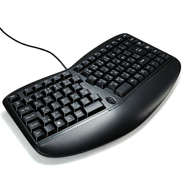 【送料無料】サンワサプライ SKB-ERG3BK エルゴノミクスキーボード（ブラック）【在庫目安:お取り寄せ】| パソコン周辺機器 有線キーボード USB ゲーミング 有線 キーボード ワイヤード ワイアード