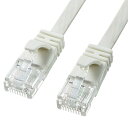 サンワサプライ KB-FL6A-03W カテゴリ6AフラットLANケーブル(ホワイト・3m)【在庫目安:お取り寄せ】| パソコン周辺機器 ケーブル フラットケーブル フラット ストレート(2)
