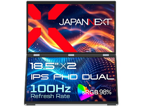 【在庫目安:あり】【送料無料】JAPANNEXT JN-DMD-IPS185F モバイルディスプレイ 18.5型/ 1920×1080/ Mini-HDMI×2、USB Type-C×3/ シルバー/ スピーカー：あり/ 2年保証