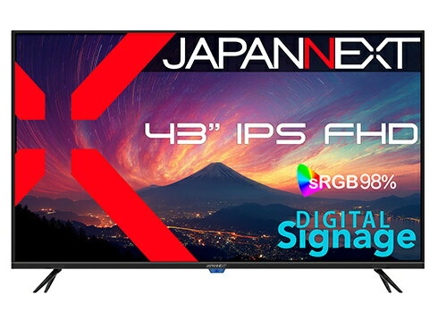 【送料無料】JAPANNEXT JN-IPS43FHD2-U 液晶ディスプレイ 43型/ 1920×1080/ HDMI×3/ ブラック/ スピーカー有/ 2年保証【在庫目安:僅少】