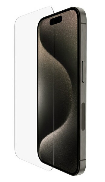 belkin SFA097ec SCREENFORCE iPhone 15 Pro用 ウルトラガラス + 抗菌 画面保護フィルム