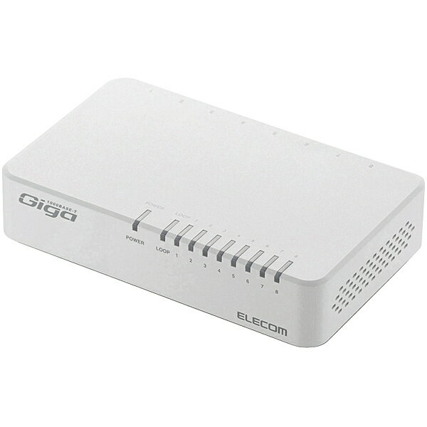 【在庫目安:あり】【送料無料】ELECOM EHC-G08PA2-W Giga対応スイッチングHub/ 8ポート/ プラスチック筐体/ 電源外付モデル/ ホワイト| パソコン周辺機器 スイッチングハブ L2スイッチ