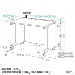 【送料無料】サンワサプライ ED-SK10065W eデスク（ホワイト） W1000×D650×H700【受注生産品】【在庫目安:お取り寄せ】
