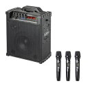 【送料無料】サンワサプライ MM-SPAMP16 ワイヤレスマイク付き拡声器スピーカー(バッテリー内蔵・ワイヤレスマイク3本対応)【在庫目安:お取り寄せ】