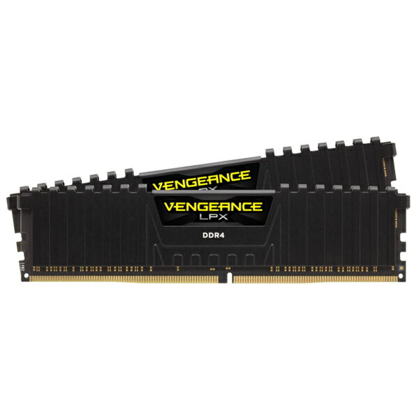 【送料無料】コルセア(メモリ) CMK64GX4M2A2666C16 DDR4 2666MHz 32GBx2 DIMM Unbuffered 16-18-18-35 XMP 2.0 Vengeance LPX black 1.2V【在庫目安:お取り寄せ】 その1