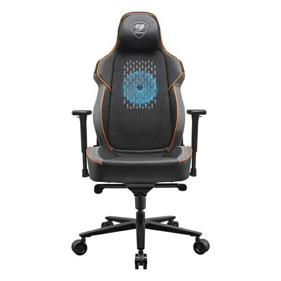 【送料無料】COUGAR CGR-ARP NxSys Aero/ 背もたれに200mm RGBファンを内蔵するゲーミングチェア/ オレ..