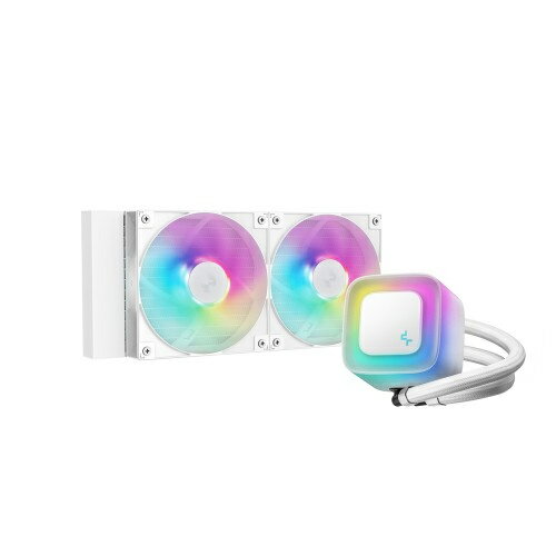 【送料無料】Deepcool R-LE240-WHAMMN-G-2 LE240 WH V2/ 240mm水冷CPUクーラー/ ホワイト/ フロスト仕上げのポンプヘッド/ PWM制御ウォーターポンプ/ ARGBファン/ Intel LGA1851/ 1700/ 1200/ 1151/ 1150/ 1155/ AMD AM5/ AM4
