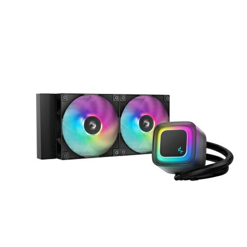【送料無料】Deepcool R-LE240-BKAMMC-G-2 LE240 V2/ 240mm水冷CPUクーラー/ ブラック/ フロスト仕上げのポンプヘッド/ PWM制御ウォーターポンプ/ ARGBファン/ Intel LGA1851/ 1700/ 1200/ 1151/ 1150/ 1155/ AMD AM5/ AM4
