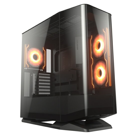 【送料無料】COUGAR CGR-58M6B-RGB FV270 RGB Black/ ミドルタワーケース/ ブラック/ ピラーレス構造/ 曲面ガラス仕様のパノラマデザイン/ 背面コネクタMB対応/ ARGBファン4基標準搭載【在庫目安:お取り寄せ】