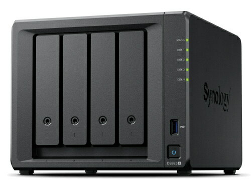【送料無料】Synology DiskStation DS925+ AMD Ryzen V1500B CPU搭載多機能4ベイNASサーバー【在庫目安:お取り寄せ】| NAS RAID レイド