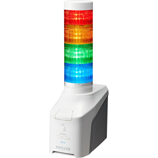 【送料無料】パトライト NHB6-4-RYGB ネットワーク制御信号灯 直径60mm/ 4段/ 赤黄緑青/ ACアダプタ付属【在庫目安:お取り寄せ】| パソコン周辺機器