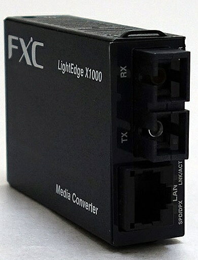【送料無料】FXC LEX1542-15 100BASE-TX to 100BASE-FX (シングルモード SCコネクタ 15Km) 2芯型リピータ・マイクロメディアコンバータ【在庫目安:お取り寄せ】