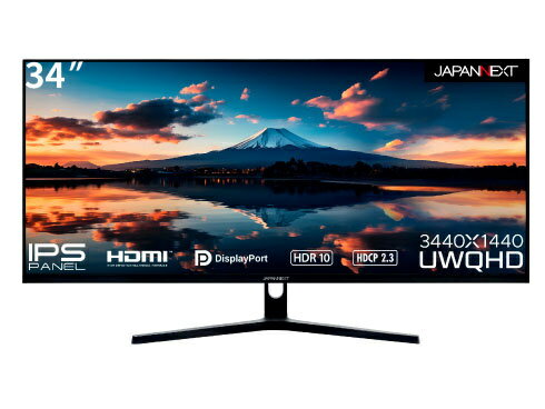 【在庫目安:あり】【送料無料】JAPANNEXT JN-IPS3401UWQHDR 液晶ディスプレイ 34型/ 3440×1440/ HDMI×2、DP×2/ ブラック/ スピーカー:有/ 2年保証 【在庫目安:あり】【送料無料】JAPANNEXT JN-IPS3401UWQHDR 液晶ディスプレイ 34型/ 3440×1440/ HDMI×2、DP×2/ ブラック/ スピーカー:有/ 2年保証