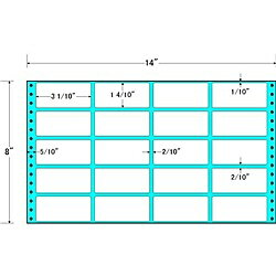 東洋印刷 MT14V タックフォームラベル 14インチ×8インチ 20面付(1ケース500折)| ラベル シール シート シール印刷 プリンタ 自作