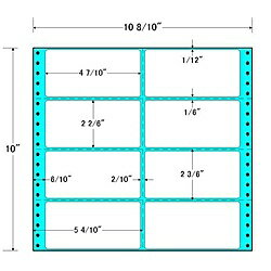 東洋印刷 MX10A タックフォームラベル 10 8/ 10インチ×10インチ 8面付(1ケース500折)| ラベル シール シート シール印刷 プリンタ 自作