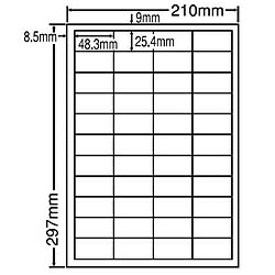 シートカットラベル A4版 44面付(1ケース500シート) 詳細スペック タイプ専用紙 サイズ(規格)A4 入数500シート/ケース 白色度80% GPN(グリーン購入ネットワーク)登録