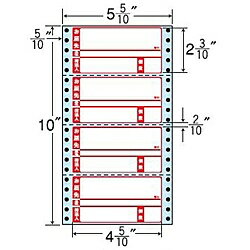 【送料無料】東洋印刷 MM5WP タックフォームラベル 5 5/ 10インチ×10インチ 4面付(1ケース1000折)【在庫目安:お取り寄せ】| ラベル シール シート シール印刷 プリンタ 自作