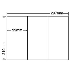 【送料無料】東洋印刷 C3GF シートカットラベル A4版 3面付(1ケース500シート)【在庫目安:お取り寄せ】| ラベル シール シート シール印刷 プリンタ 自作