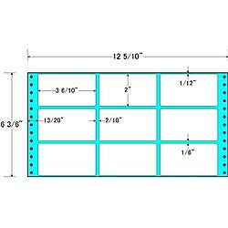 東洋印刷 MT12G タックフォームラベル 12 5/ 10インチ×6 3/ 6インチ 9面付(1ケース1000折)| ラベル シール シート シール印刷 プリンタ 自作