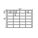 東洋印刷 M15F タックフォームラベル 15インチ×10インチ 24面付(1ケース500折)| ラベル シール シート シール印刷 プリンタ 自作