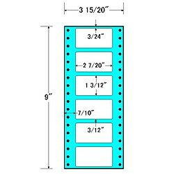 東洋印刷 MM3A タックフォームラベル 3 15/ 20インチ×9インチ 6面付(1ケース1500折)| ラベル シール シート シール印刷 プリンタ 自作