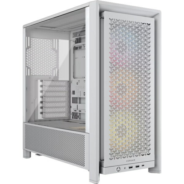 【送料無料】コルセア(メモリ) CC-9011297-WW ミドルタワー型PCケース FRAME 4000D RS ARGB Mid-Tower White【在庫目安:お取り寄せ】