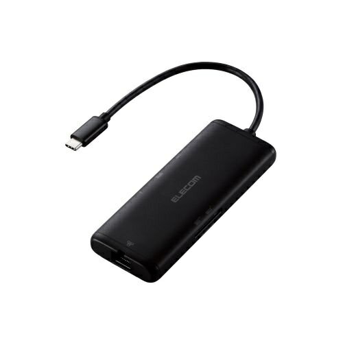【在庫目安:あり】【送料無料】ELECOM DST-070BPBK Type-Cドッキングステーション/ USB PD対応/ USB-A×2/ USB-C×1/ HDMI(4K60Hz)/ SD+microSD/ LAN/ ブラック| パソコン周辺機器 ポートリプリケーター
