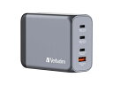 【送料無料】Verbatim 32204 200W PD急速充電対応 GaN チャージャー 4Port【在庫目安:お取り寄せ】