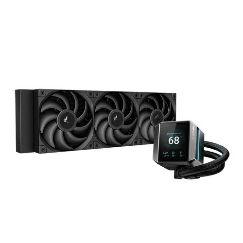 【送料無料】Deepcool R-LX750-BKDSNMP-G-1 MYSTIQUE 360/ 360mm簡易水冷CPUクーラー/ カスタマイズ可能な2.8インチTFTディスプレイ搭載/ Intel LGA1700/ 1200/ 1151/ 1150/ 1155/ AMD AM5/ AM4ソケット対応/ 5年保証